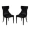 Manhattan Comfort Reine Velvet Dining Chair (Set of Two) in Black and Walnut DC007-BK - alternate 1